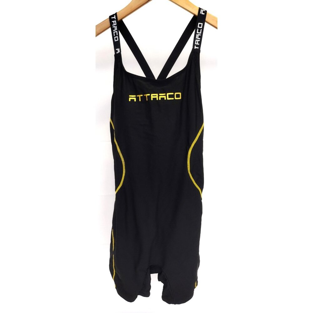 Attaaco UPF50 Black Cycling Bib With Built In Bra Size Medium